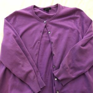 Purple XL Lands End cardigan